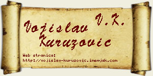 Vojislav Kuruzović vizit kartica